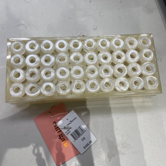 Cult Gaia Faizah Ivory Clutch - Picture 1 of 3